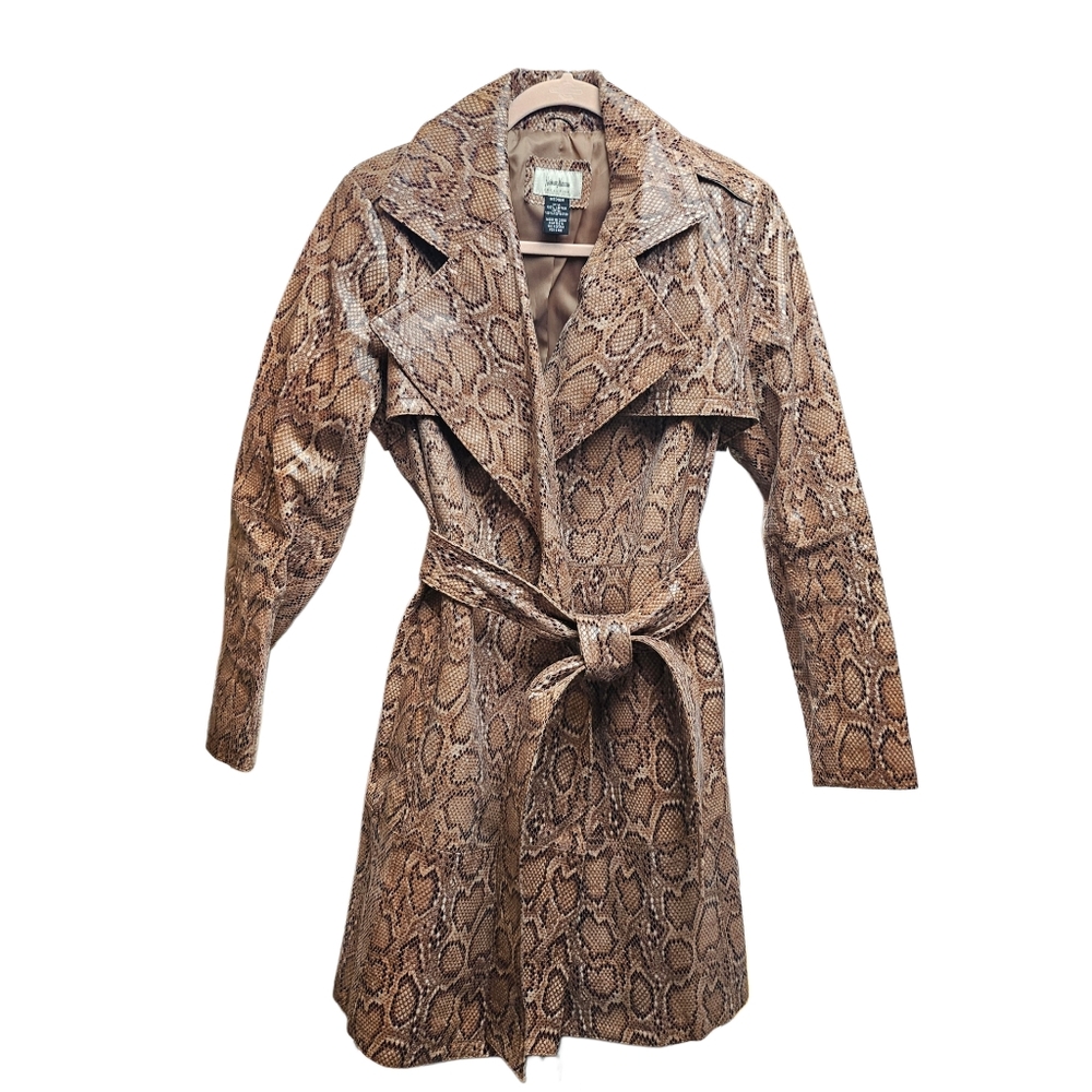 Specialneiman Marcus Tan Leather Belted Python Pr… - image 4